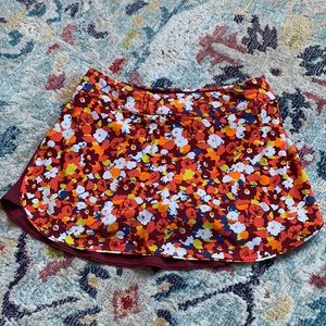 Outdoor voices skort - paprika blooms xs